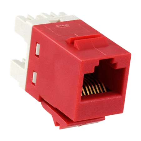 JACK RJ45 CAT5E SL ROJO xUNI