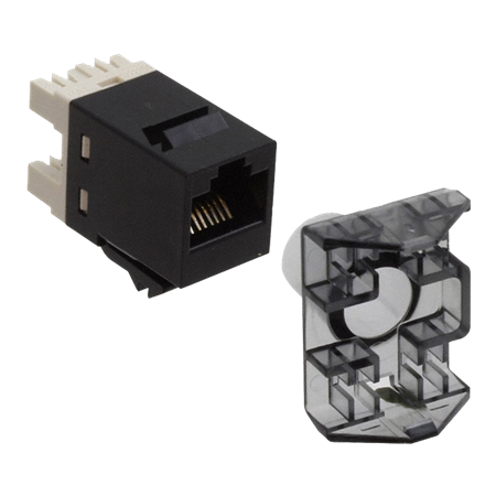 JACK RJ45 CAT6 SL NEGRO xUNI