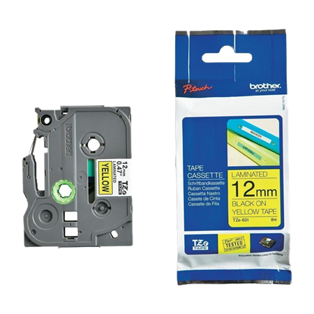 CINTA LAMINADA 12mm NG/AMARILL