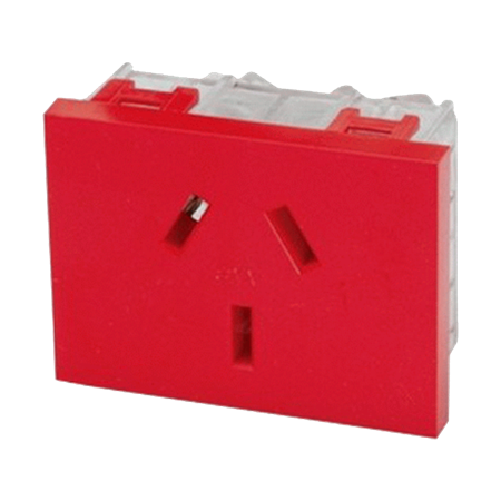 TOMA NORMALIZ 2x10A+T ROJO