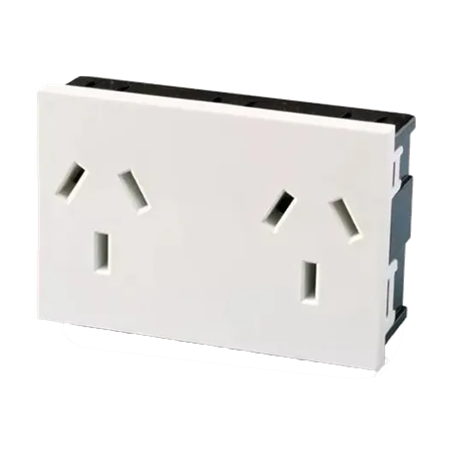 TOMA DOBLE NORMALIZ 2x10A+T BL