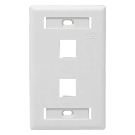 FACE PLATE 2 PORT BLANCO