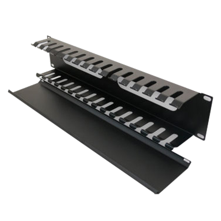ORGANIZ HORIZ CABLES 2U C/TAPA