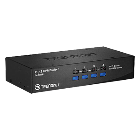 KVM SWITCH 4 PORT PS2 RACK