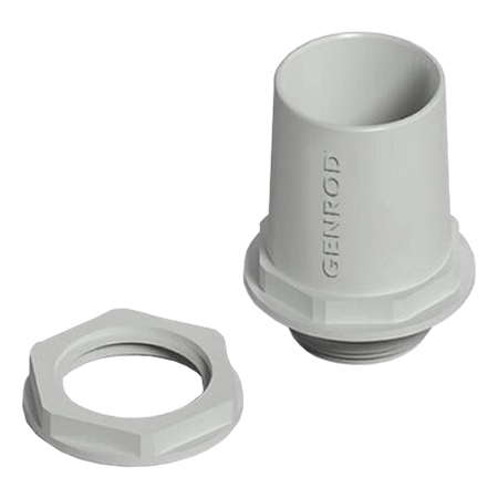 CONECTOR C/TUERC PVC Ø32 GRIS