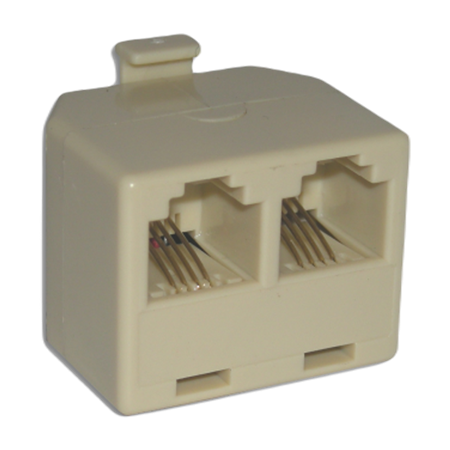 ADAPTADOR PLUG RJ11 2JACK RJ11